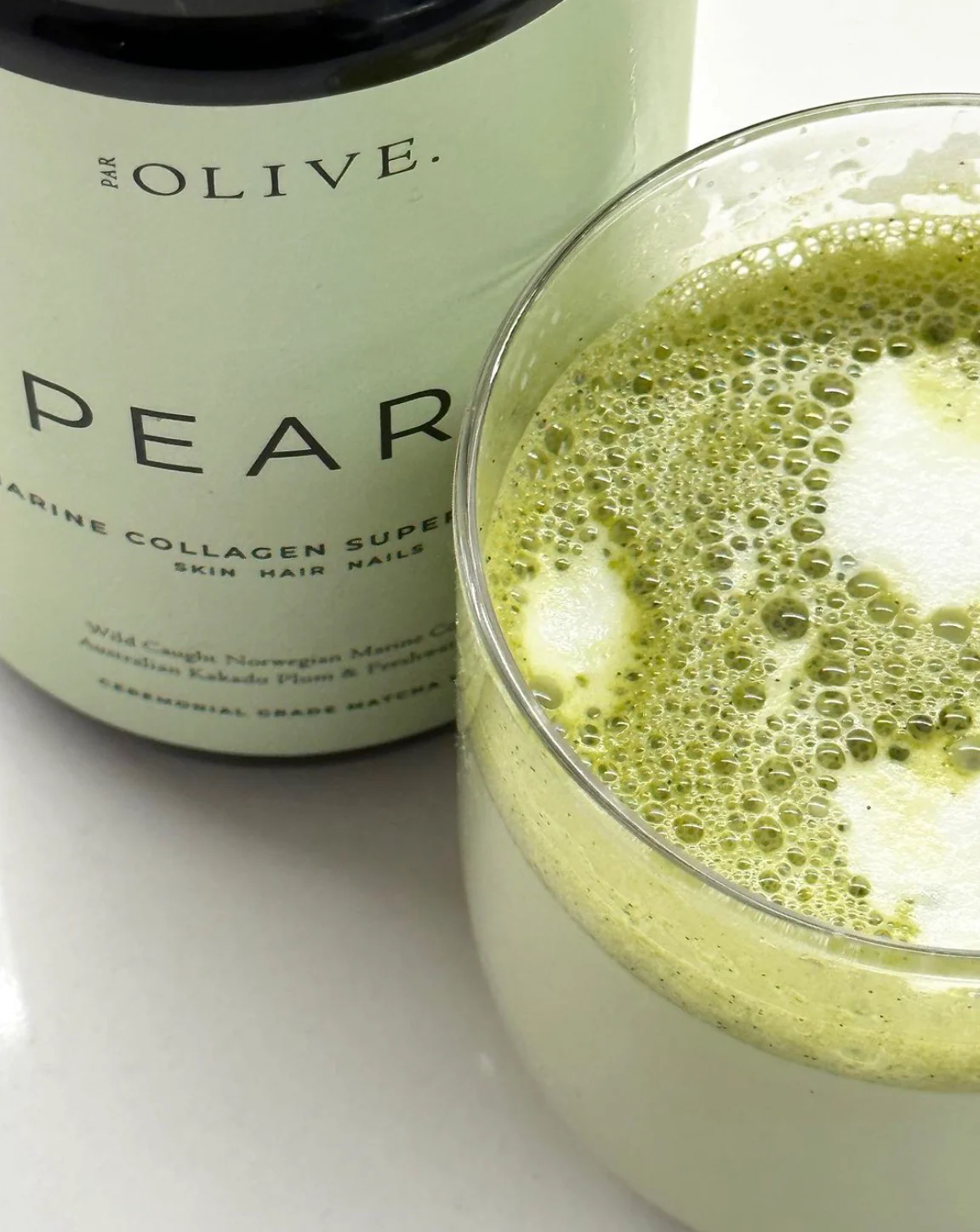Pearl Marine Collagen Superpowder (japanese matcha) Refill 150g - Image 3