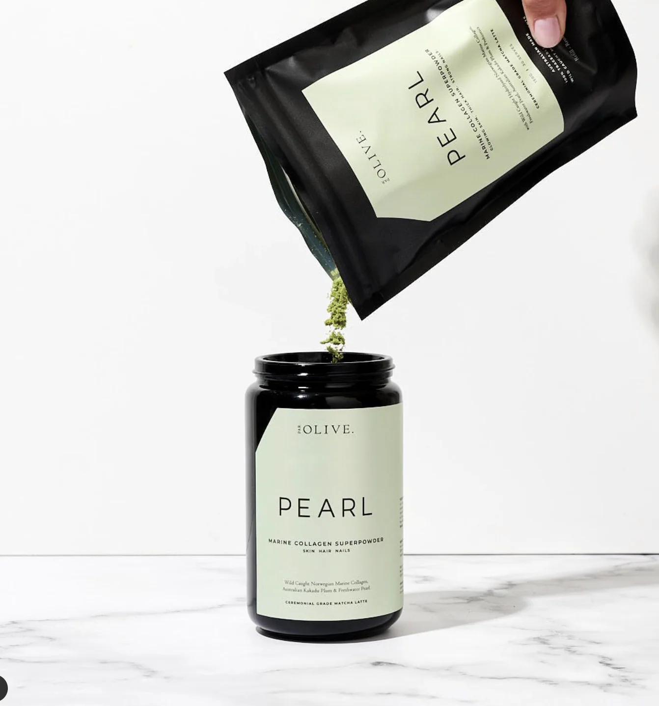 Pearl Marine Collagen Superpowder (japanese matcha) Refill 150g - Image 5